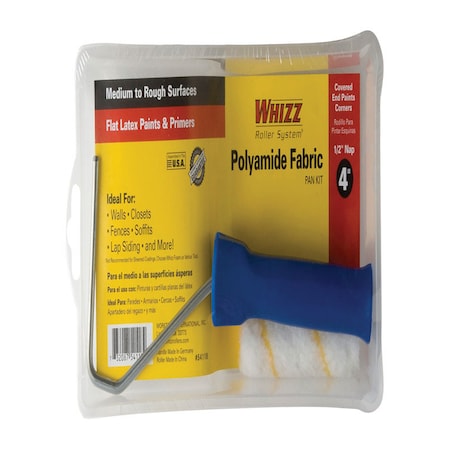 Whizz Whizz 4 in. W Mini Paint Roller Kit Threaded End 54118